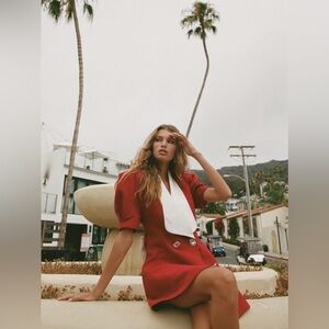 Nana Jacqueline Alia Dress Red Size M Like New